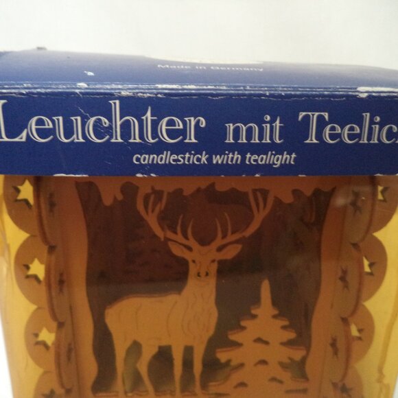 Leuchter mit Teelicht Christmas Candlestick w/ Tealight Vintage Germany NIB NEW - Picture 9 of 9